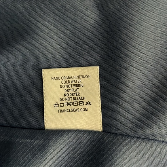 Harper Heritage Blue & White Striped Wrap Dress Size M Nautical Coastal Preppy - Picture 12 of 12